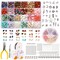 2800 Pieces  Crystal Beads for Jewelry Making, Natural Crystal Bead Gemstone Chip Beads for Earring Ring Making Kit with Spacer Beads Earring Hooks Pendants Charms Wire String for DIY Bracelets Beading Kit